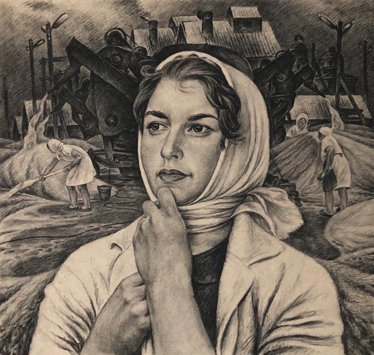 Купить Девушки на элеваторе Павликов Владимир Афанасьевич в ArtGlobe