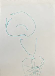 Цветок в стакане. Из цикла больничных рисунков