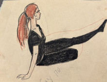 Короткий отдых. Рисунок из «Цирковой тетради» серии зарисовок «На Цветном»