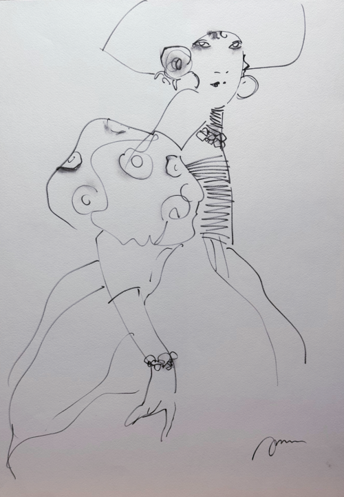 Портрет дамы в платье