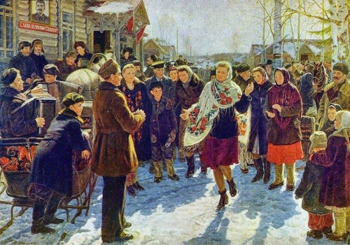 Баянист (эскиз к картине «Всенародный праздник», 1950 г.)
