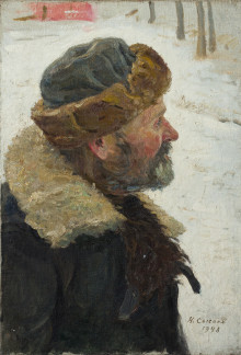 Старик в шапке (этюд к картине «В. И. Ленин и Н. К. Крупская среди крестьян дер. Горки в 1921 году», 1955 г.)