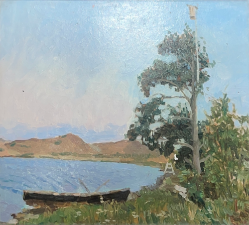 Пейзаж со скворечником
