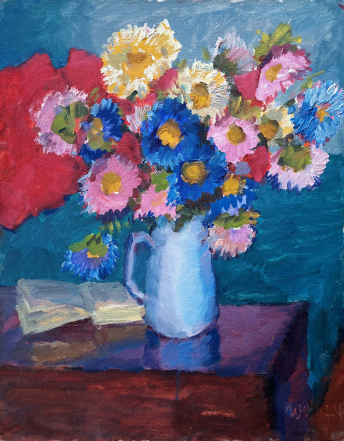 Натюрморт. Букет с книгой