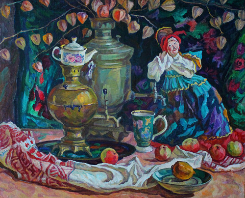 Натюрморт с самоварами