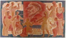 Эскиз к панно «В.И. Ленин»