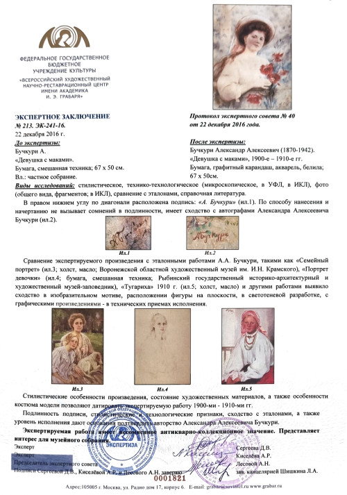 Девушка с маками