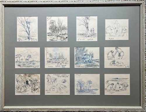  12 рисунков из серии «Виды побережья Флориды. Остров Анна-Мария»  