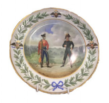 Тарелка с солдатами периода Николая I