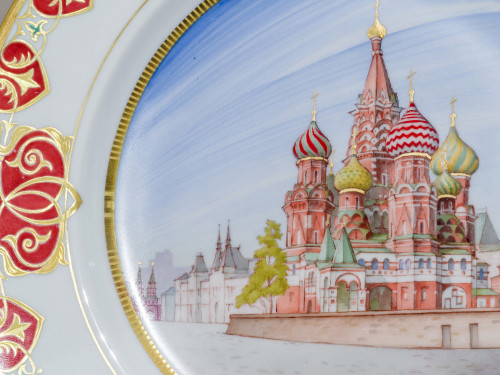 Декоративная авторская тарелка «Красная площадь»