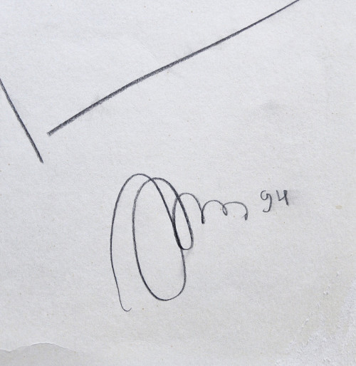 Юноша в шапочке. Дама с виноградом (двусторонняя работа)