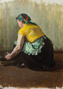 Женщина в фартуке (этюд)