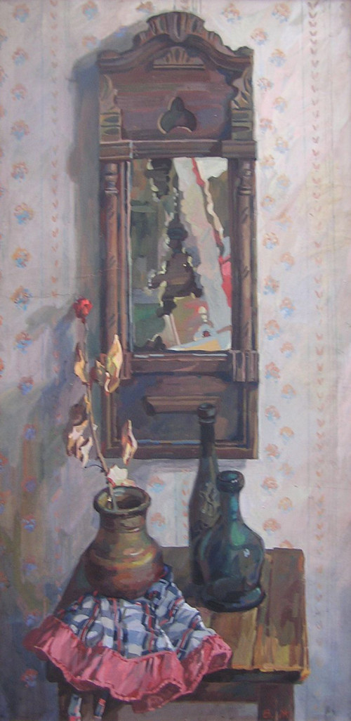 Натюрморт со старым зеркалом