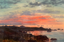 Закат над озером