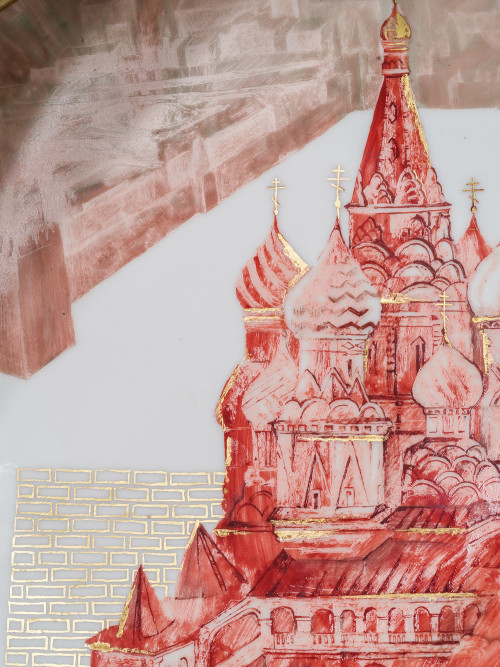 Декоративная авторская тарелка «Московские мотивы II»