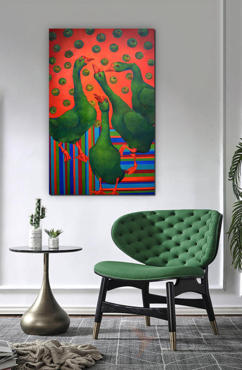 Гуси в яблоках