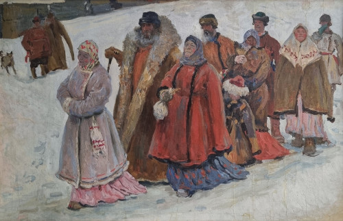 Семья (вариант картины С. Иванова)