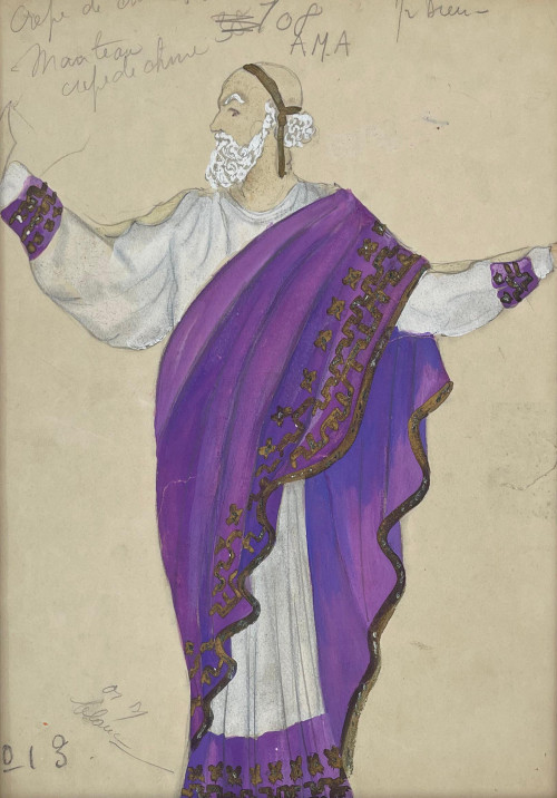 Грек в фиолетовом. Эскиз костюма