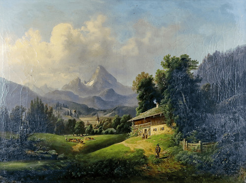 Альпийский пейзаж неподалеку от Берхтесгадена