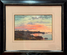 Закат над озером