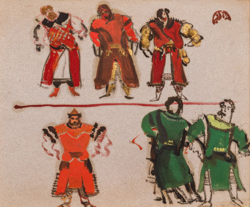 Эскиз мужских и женских театральных костюмов II