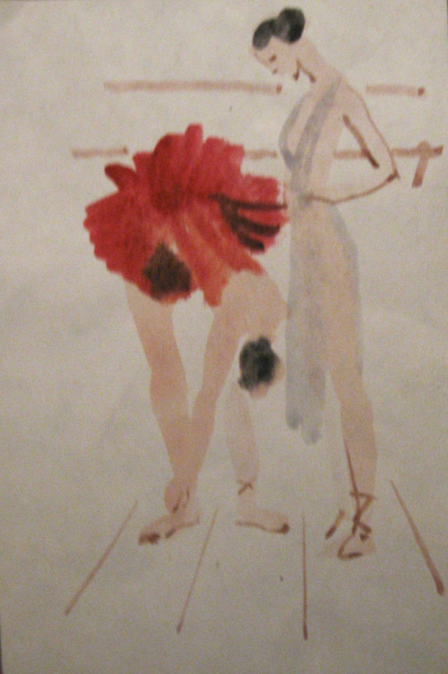 Во время экзерсиса. Эскиз