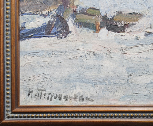 Зимние сугробы. Деревня под Вышним Волочком