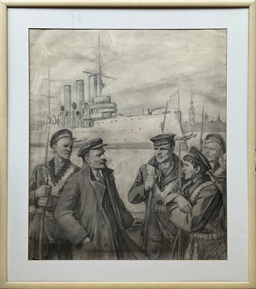 Ленин и моряки крейсера Аврора