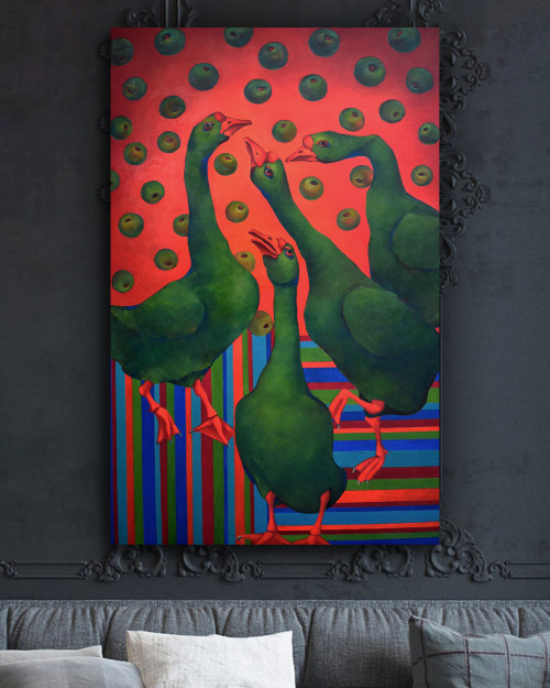 Гуси в яблоках