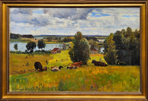 Пейзаж с коровами