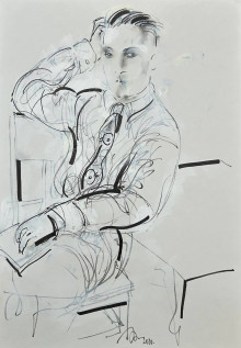 Портрет юноши с галстуком (двусторонняя работа)