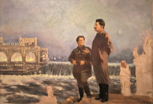 Сталин и Киров на Волховстрое
