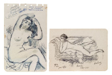 Две работы  «‎Отдыхающая девушка. Вольная копия с картины Ф. Буше 