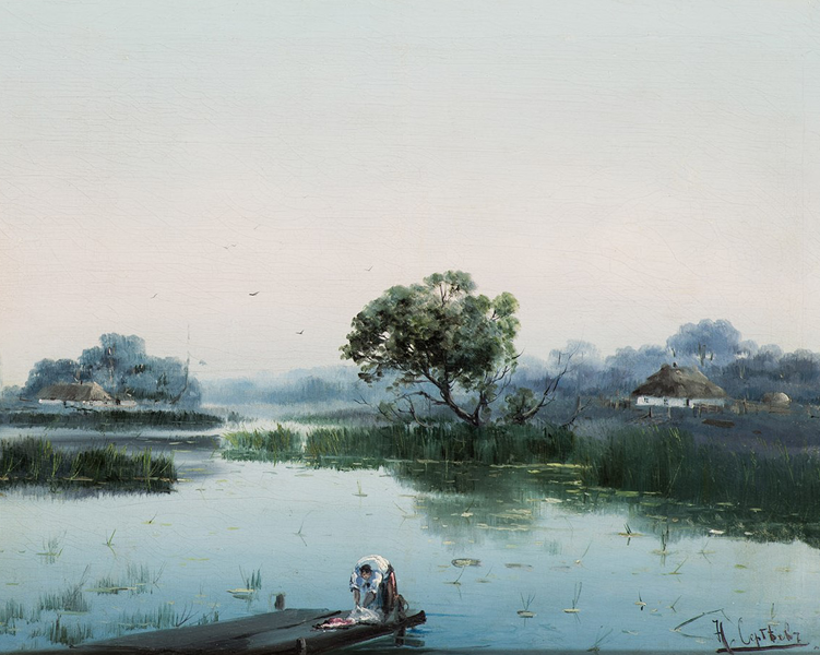 Аукцион 11.02.26 – 18.02.26 ТОП-ЛОТ Сергеев Н.А. «Утро на реке»